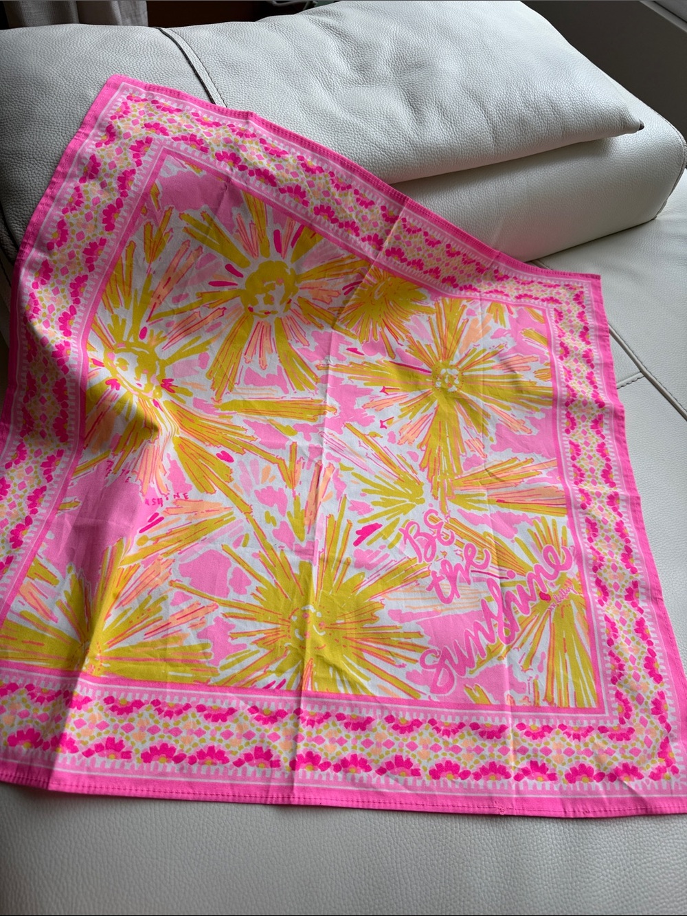 Lilly Pulitzer "Be‎ the Sunshine" Bandana Scarf